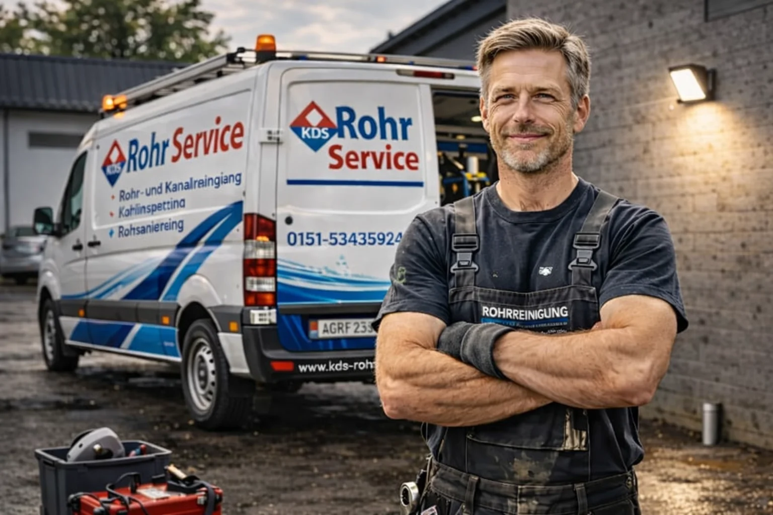 Kanal- und Rohrreinigung – KDS Rohrservice Fachmann mit Hochdruckspülung